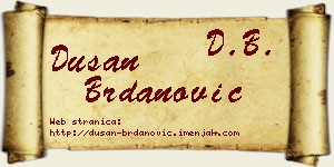 Dušan Brdanović vizit kartica